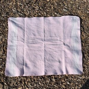 Pink Vintage Wool Baby Blanket, 32x28